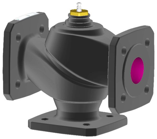 3-way flanged valve, PN 16/10 (el.)